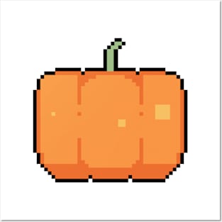 pumkin pixel art Posters and Art